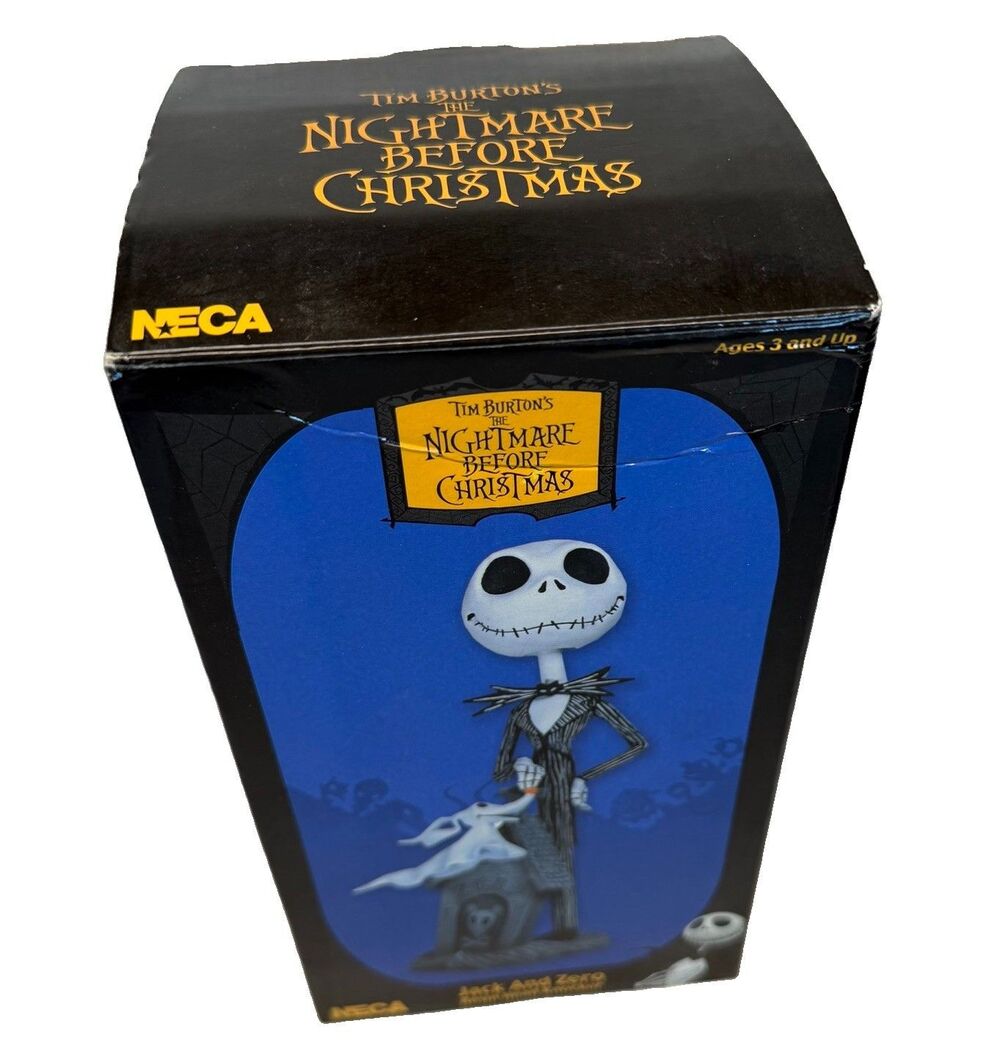 NECA Nightmare Before Christmas Jack And Zero Resin Head Knocker Bobblehead NIB